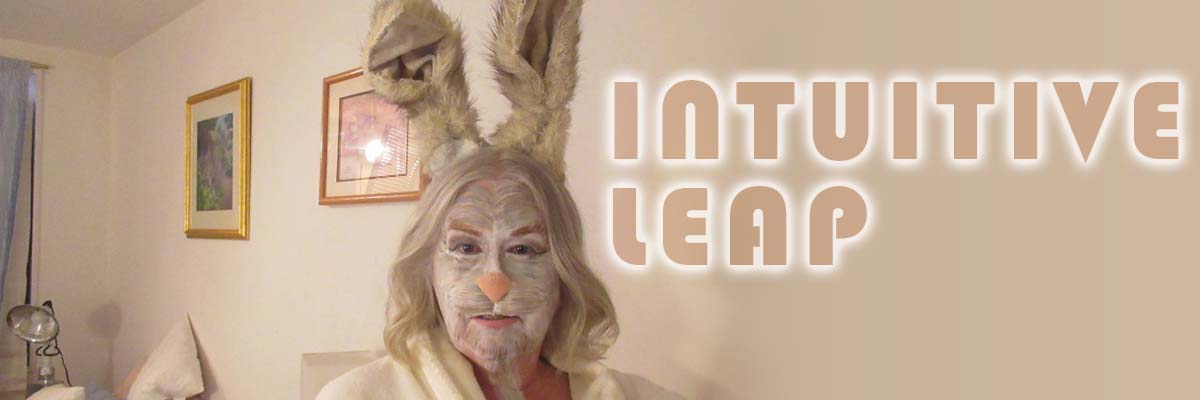 Intuitive Leap. Photo of Laurie Bennett as The Hare Woman on the film set.
